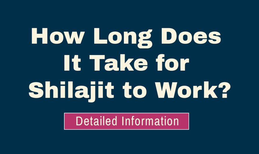 How Long Does It Take for Shilajit to Work or Show Results?